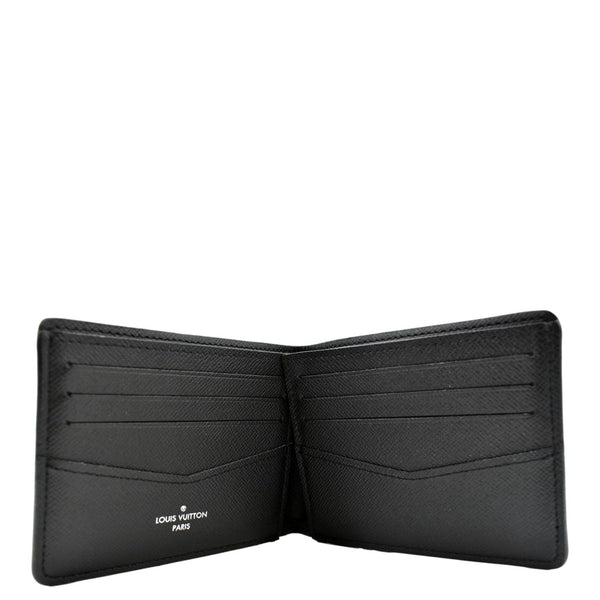 LOUIS VUITTON Monogram Eclipse Canvas Multiple Mens Wallet Black/Grey