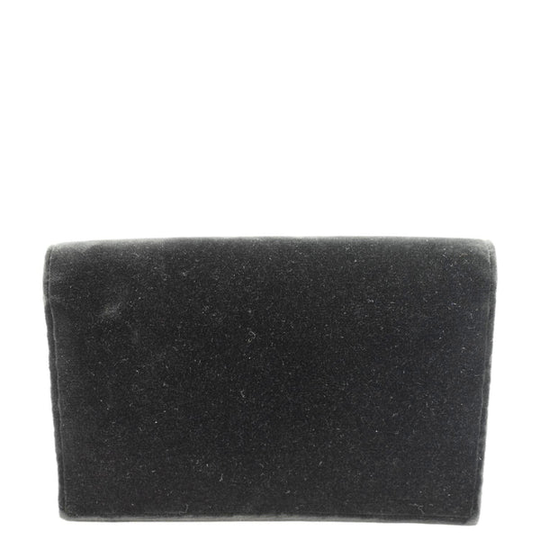 YVES SAINT LAURENT Crystal Kate Medium Tassel Velvet Crossbody Bag Dark Green