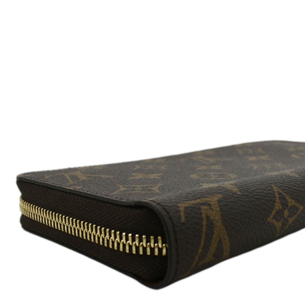 LOUIS VUITTON Zip Around Monogram Canvas Wallet Brown