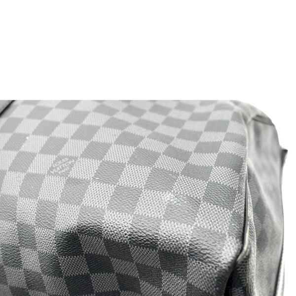 LOUIS VUITTON Keepall 55 Damier Graphite Bandouliere Travel Bag Black