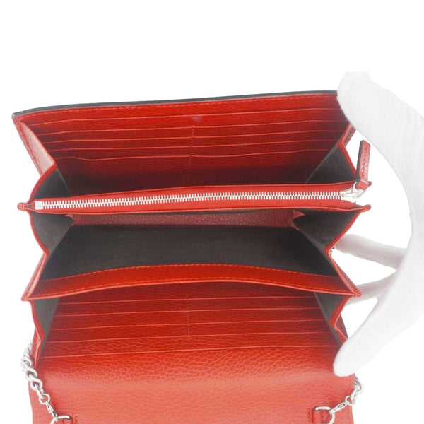 GUCCI Dionysus Mini Calfskin Leather Wallet on Chain Red 401231