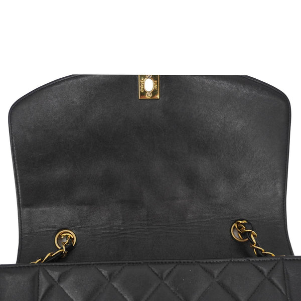 CHANEL Diana Flap Quilted Leather Shoulder Bag Black