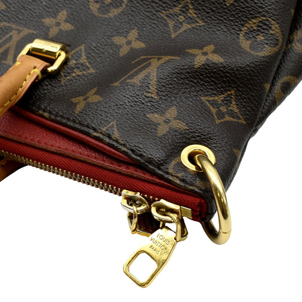 LOUIS VUITTON Pallas MM Monogram Canvas Shoulder Bag Brown