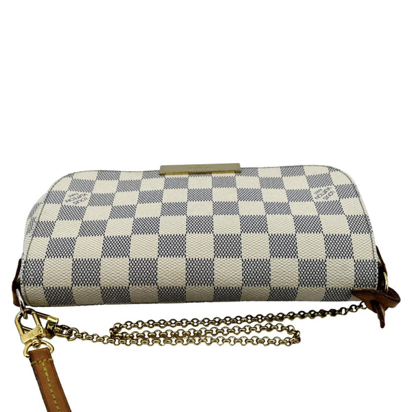 LOUIS VUITTON Favorite MM Damier Azur Crossbody Bag White