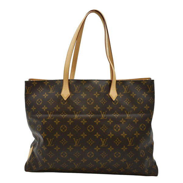 LOUIS VUITTON Wilshire GM Monogram Canvas Tote Shoulder Bag Brown