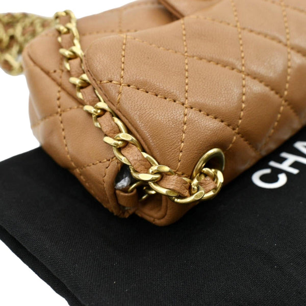 CHANEL Marine Charms Mini Quilted Leather Crossbody Bag Dark Beige