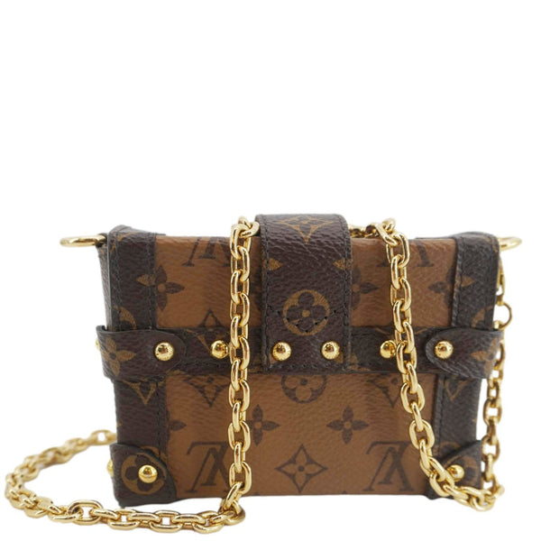 LOUIS VUITTON Essential Trunk NM Reverse Monogram Canvas Crossbody Bag Brown