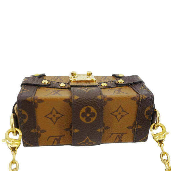 LOUIS VUITTON Essential Trunk NM Reverse Monogram Canvas Crossbody Bag Brown