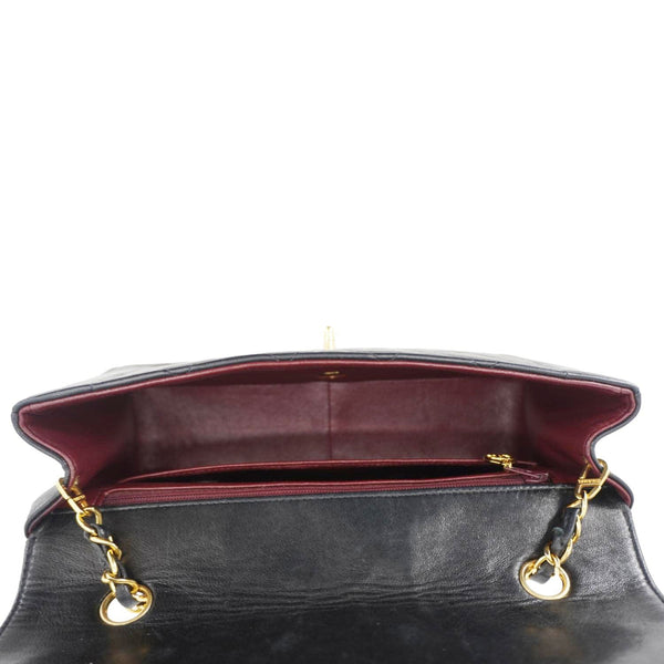 CHANEL Diana Flap Quilted Leather Shoulder Bag Black