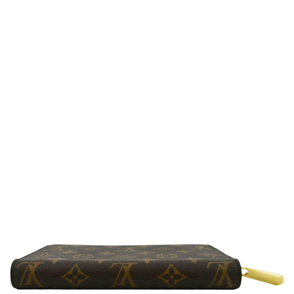 LOUIS VUITTON Zip Around Monogram Canvas Wallet Brown