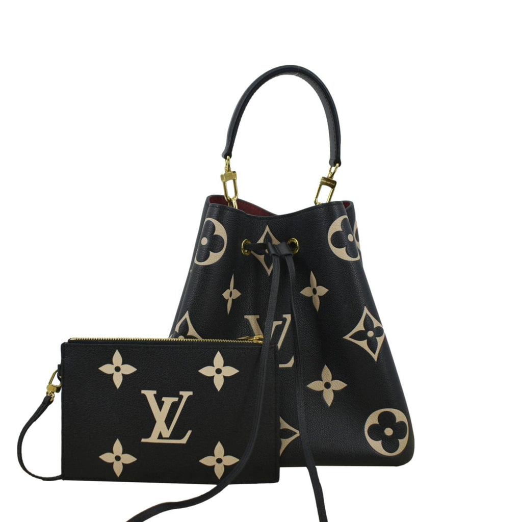 Louis Vuitton Bi-Color Dove/Cream Monogram Empreinte Leather NeoNoe Bag -  Yoogi's Closet