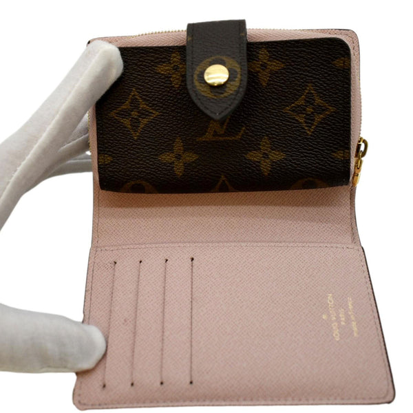 LOUIS VUITTON Juliette Monogram Canvas Wallet Rose pink