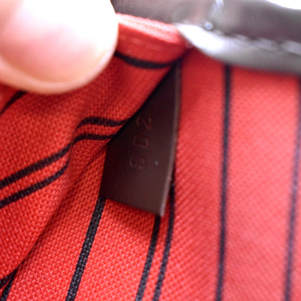 LOUIS VUITTON Neverfull MM Damier Ebene Tote Bag Brown