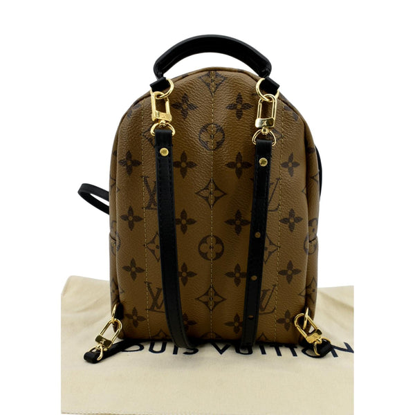 LOUIS VUITTON Palm Springs Mini Monogram Reverse Canvas Backpack Bag Brown