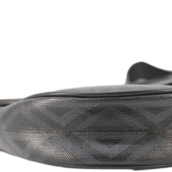 CHRISTIAN DIOR Diamond Canvas Saddle Crossbody Bag Black