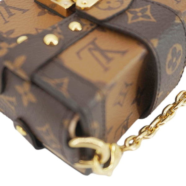 LOUIS VUITTON Essential Trunk NM Reverse Monogram Canvas Crossbody Bag Brown