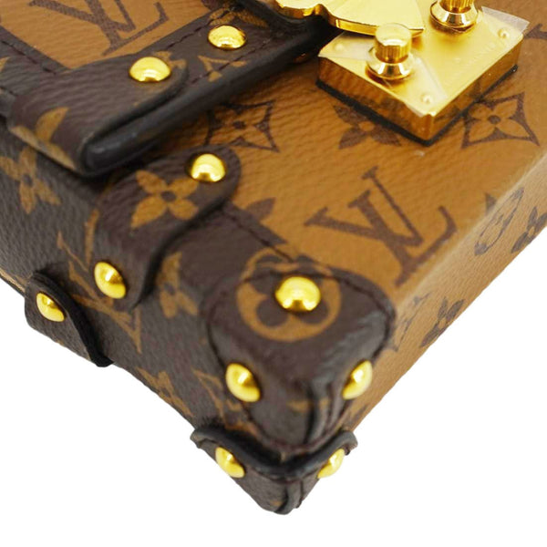 LOUIS VUITTON Essential Trunk NM Reverse Monogram Canvas Crossbody Bag Brown