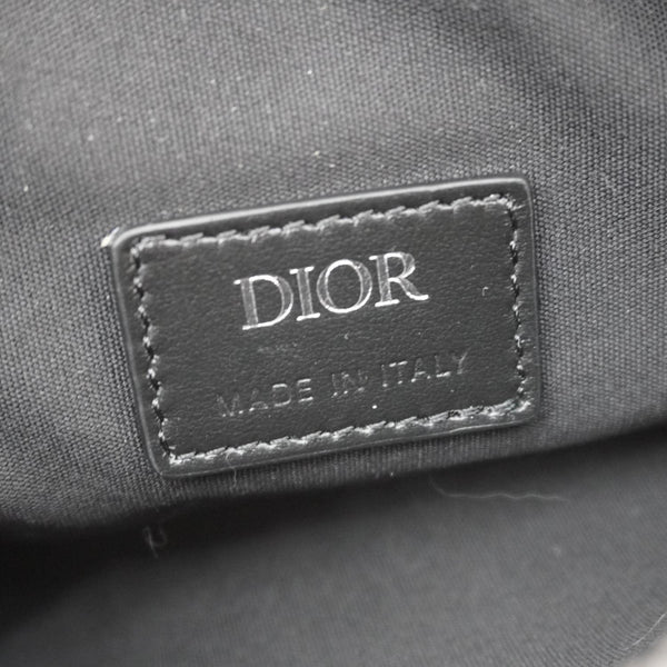 CHRISTIAN DIOR Diamond Canvas Saddle Crossbody Bag Black