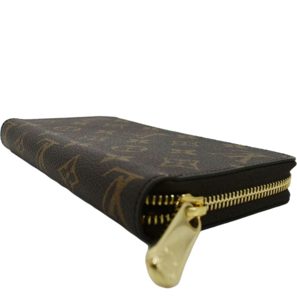 LOUIS VUITTON Zip Around Monogram Canvas Wallet Brown