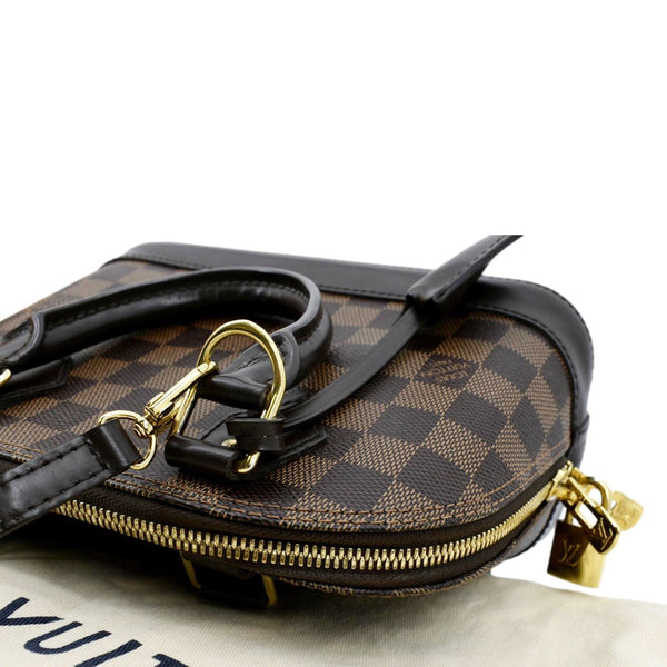 LOUIS VUITTON Alma BB Damier Ebene Satchel Crossbody Bag Brown