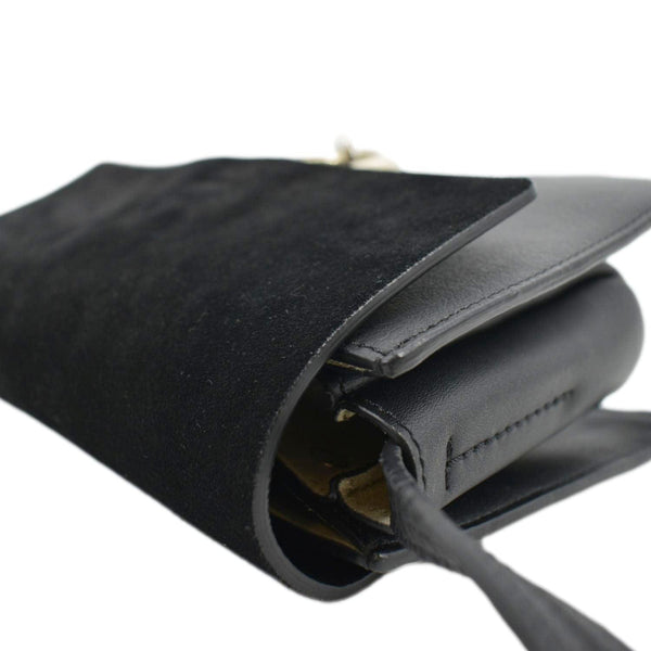 CHLOE Faye Small Suede Leather Shoulder Bag Black