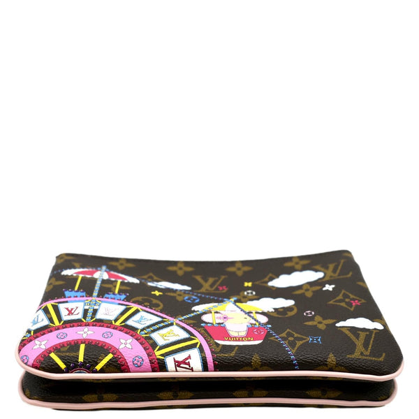 LOUIS VUITTON Vivienne Pochette Monogram Canvas Chain Crossbody Bag Brown