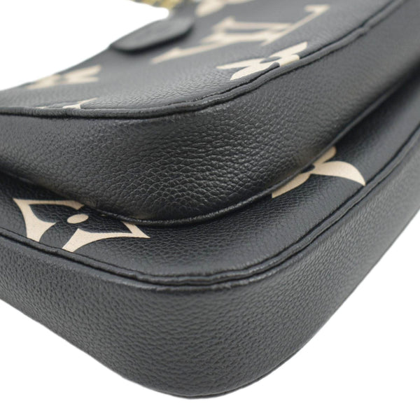 LOUIS VUITTON Multi Pochette Accessoires Bicolor Monogram Empreinte Crossbody Bag Black