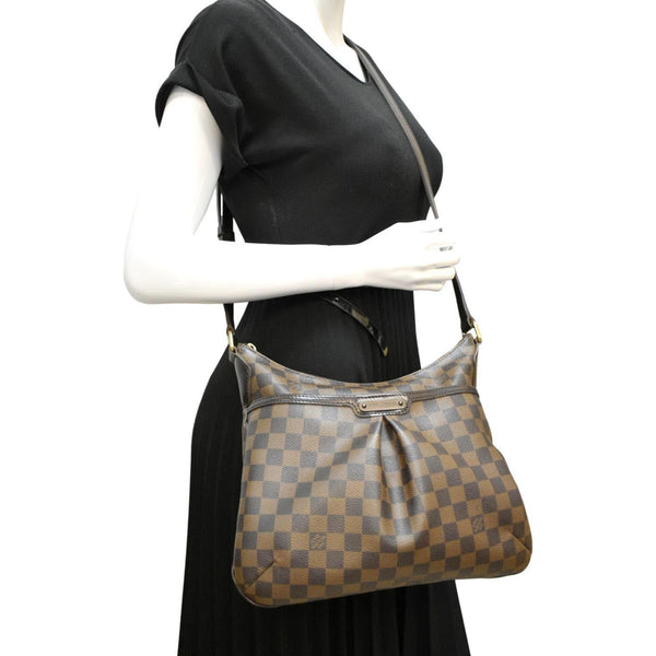 LOUIS VUITTON Bloomsbury PM Damier Ebene Crossbody Bag Brown