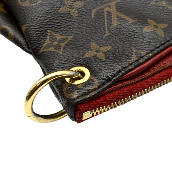LOUIS VUITTON Pallas MM Monogram Canvas Shoulder Bag Brown