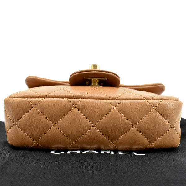 CHANEL Marine Charms Mini Quilted Leather Crossbody Bag Dark Beige