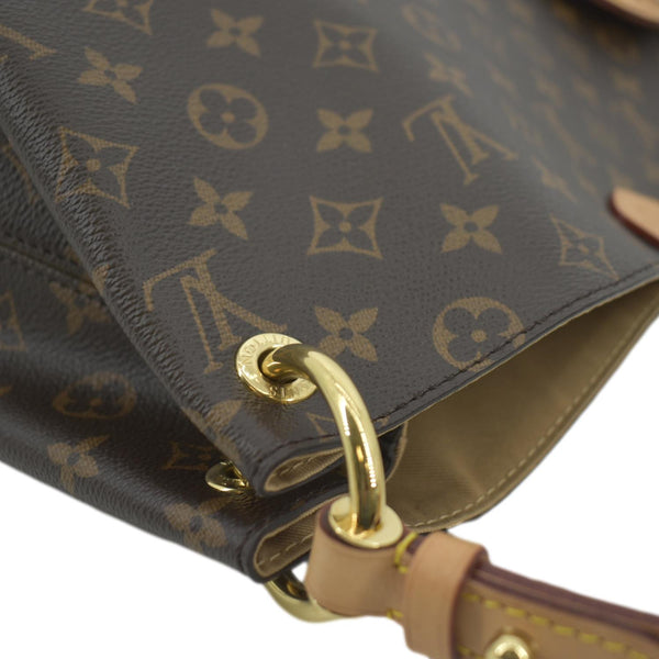 LOUIS VUITTON Graceful PM Monogram Canvas Hobo Bag Brown