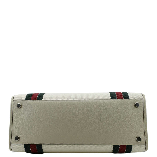 GUCCI GG Interlocking Canvas Web Shoulder Bag White 701733