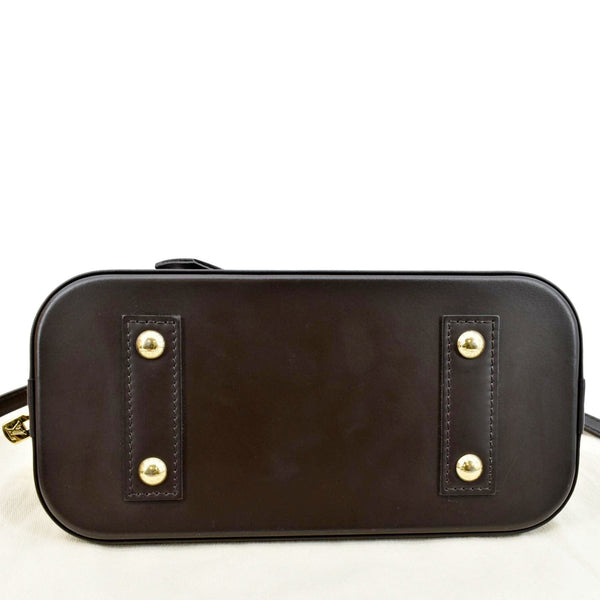 LOUIS VUITTON Alma BB Damier Ebene Satchel Crossbody Bag Brown