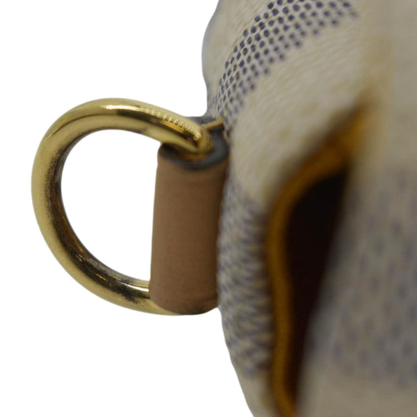 LOUIS VUITTON Croisette Damier Azur Satchel Crossbody Bag White