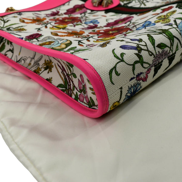 GUCCI Floral Rajah Large Canvas Leather Tote Bag Multicolor 537219