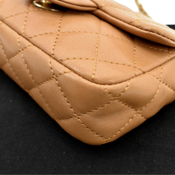 CHANEL Marine Charms Mini Quilted Leather Crossbody Bag Dark Beige