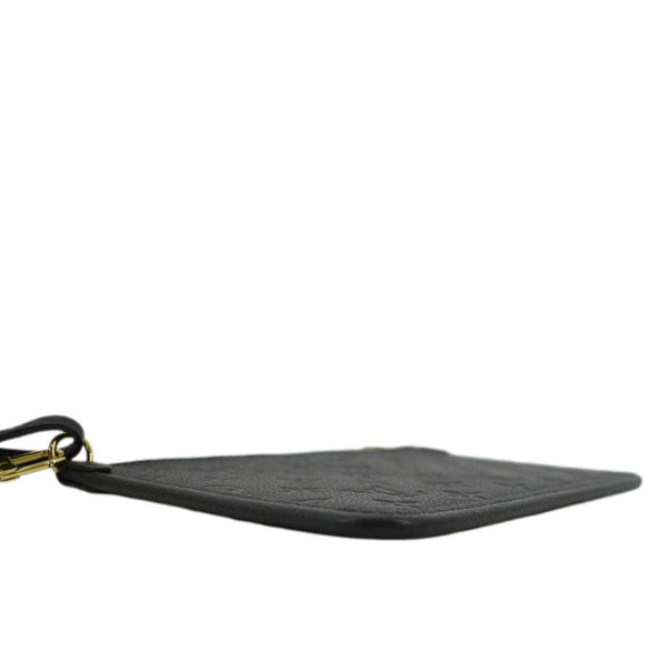 LOUIS VUITTON Neverfull Empreinte Monogram Pochette Wristlet Pouch Black