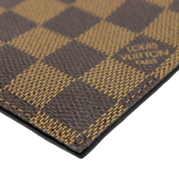 LOUIS VUITTON Felicie Zippered Damier Ebene Insert Pouch Brown