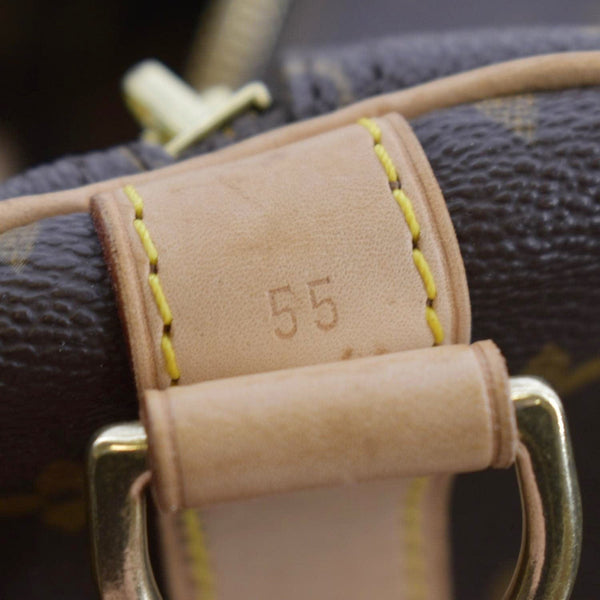 LOUIS VUITTON Keepall Bandouliere 55 Monogram Canvas Travel Bag Brown