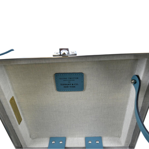 TIFFANY & CO Globe Trotter Leather Trunk Shoulder Bag Blue