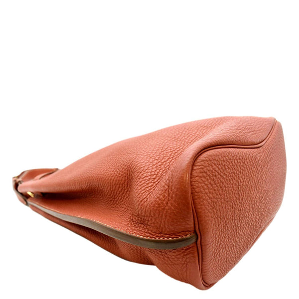 HERMES Togo So Kelly Leather Shoulder Bag Orange