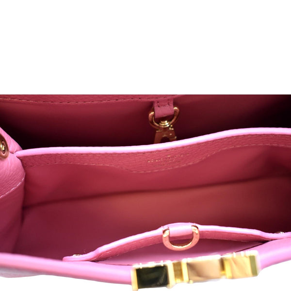 LOUIS VUITTON Capucines BB Leather Satchel Bag Scarlet Red