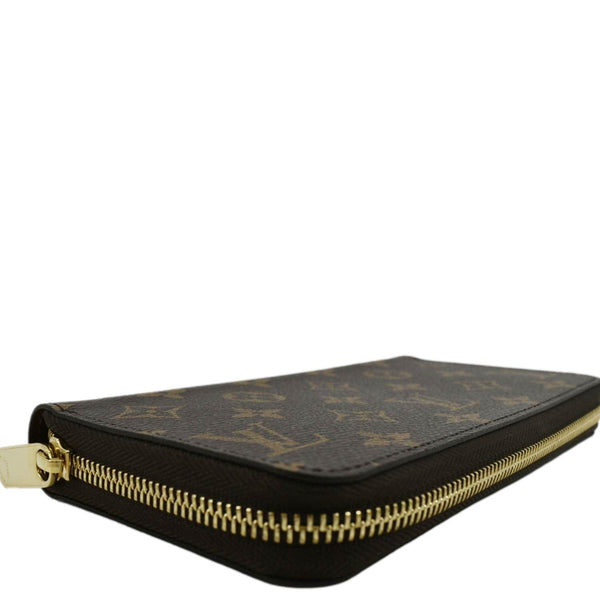 LOUIS VUITTON Zip Around Monogram Canvas Wallet Brown