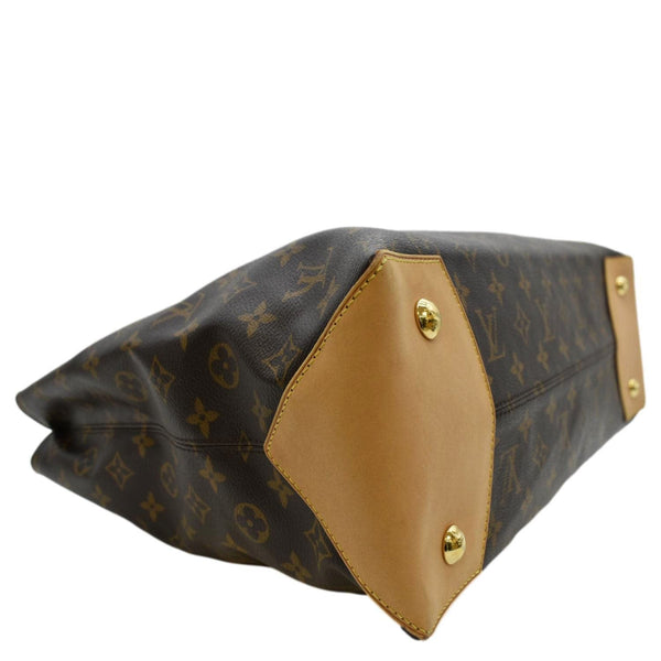 LOUIS VUITTON Wilshire GM Monogram Canvas Tote Shoulder Bag Brown