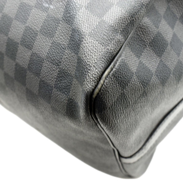 LOUIS VUITTON Keepall 55 Damier Graphite Bandouliere Travel Bag Black