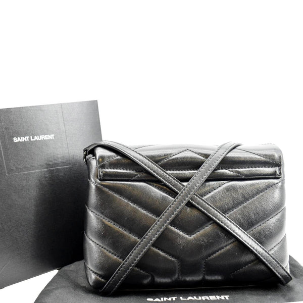Yves Saint Laurent Toy Matelasse Leather Crossbody Bag in Black Color