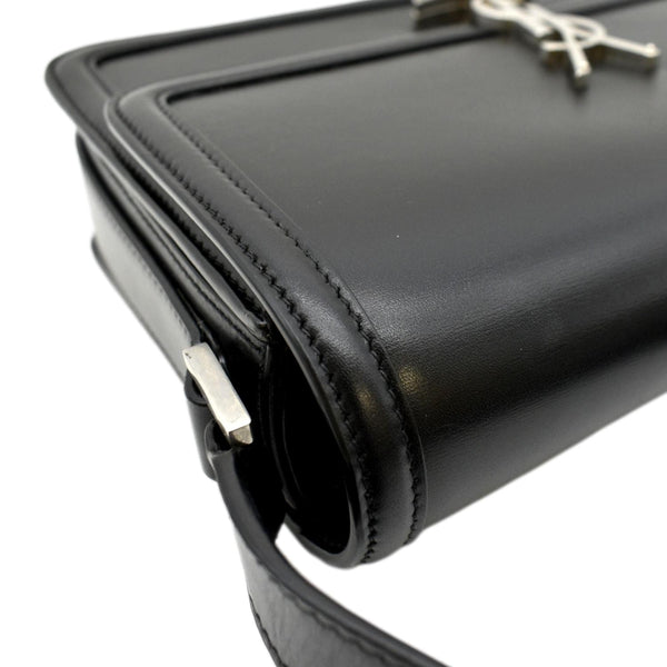 YVES SAINT LAURENT Solferino Medium Leather Shoulder Bag Black