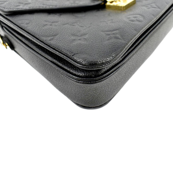 LOUIS VUITTON Metis Pochette Empreinte Leather Crossbody Bag Black