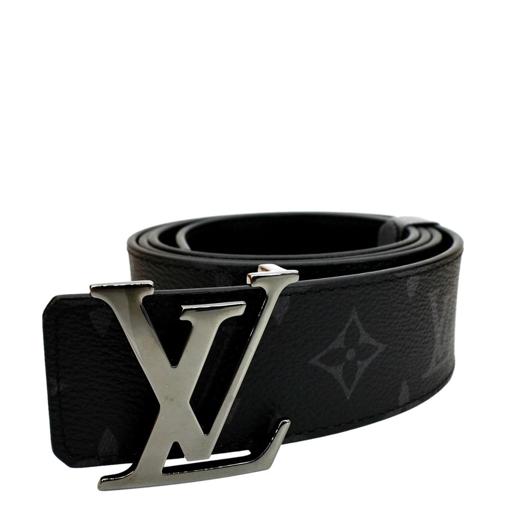 Louis Vuitton belt in black leather and LV silver initials in very good  condition! ref.107121 - Joli Closet