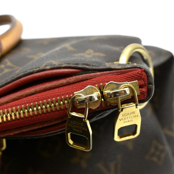 LOUIS VUITTON Pallas MM Monogram Canvas Shoulder Bag Brown